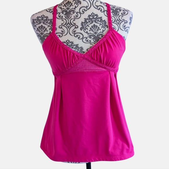 Lululemon Dance Strap Tank Senorita Pink Fuscia Ribbon Rel: 2010 Women's size 6 - Picture 2 of 12